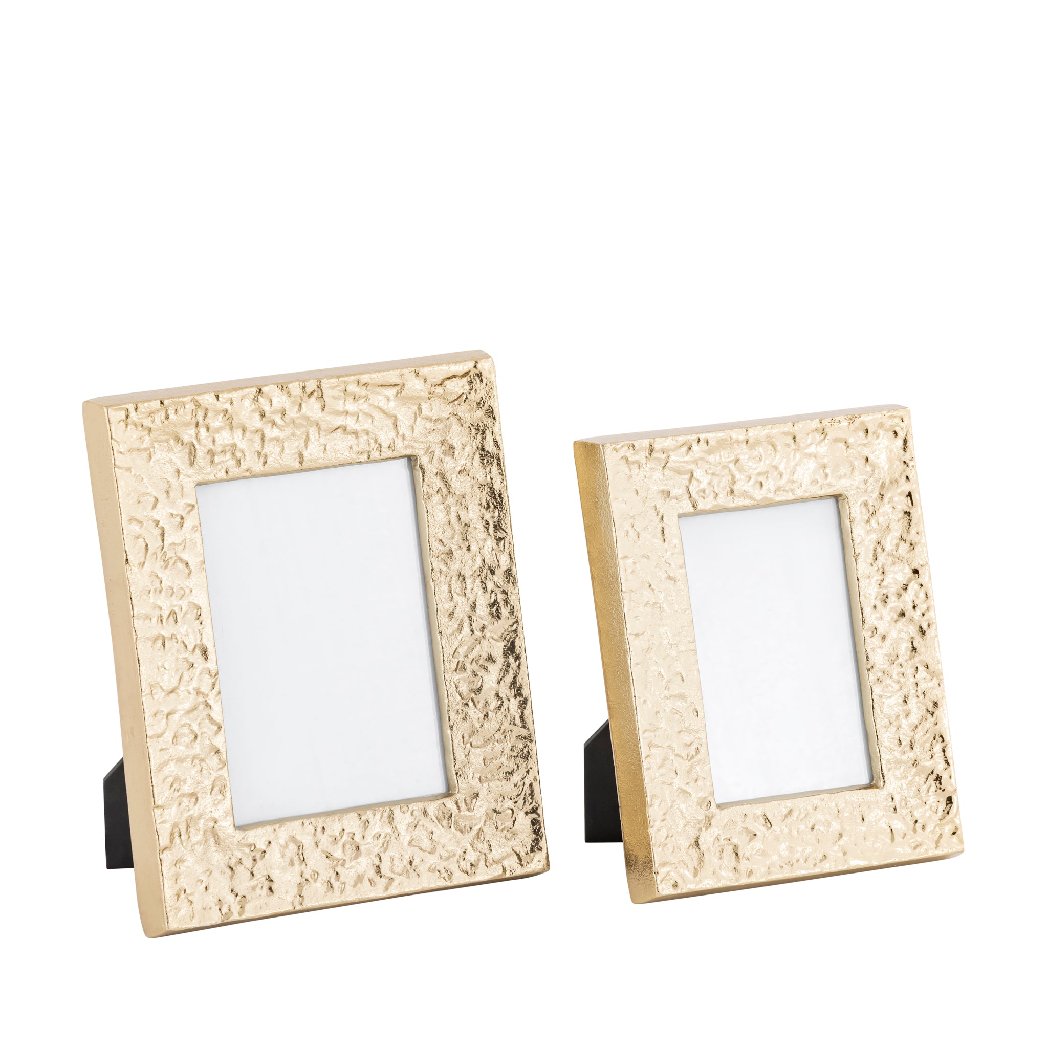 Textured Gold Aluminum Photo Frame – Tabletop Picture Frame with Glass Front (4×6, 5×7)