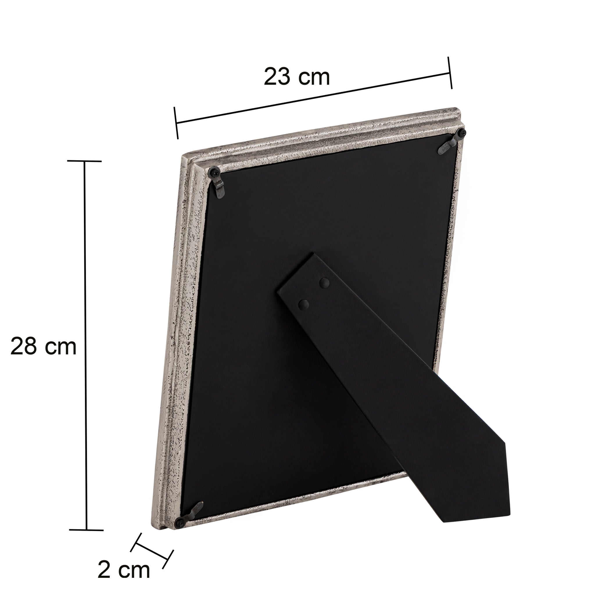 Antique Silver Aluminium Photo Frame – Tabletop Picture Frame with Glass Front (4×6, 5×7, 8×10)