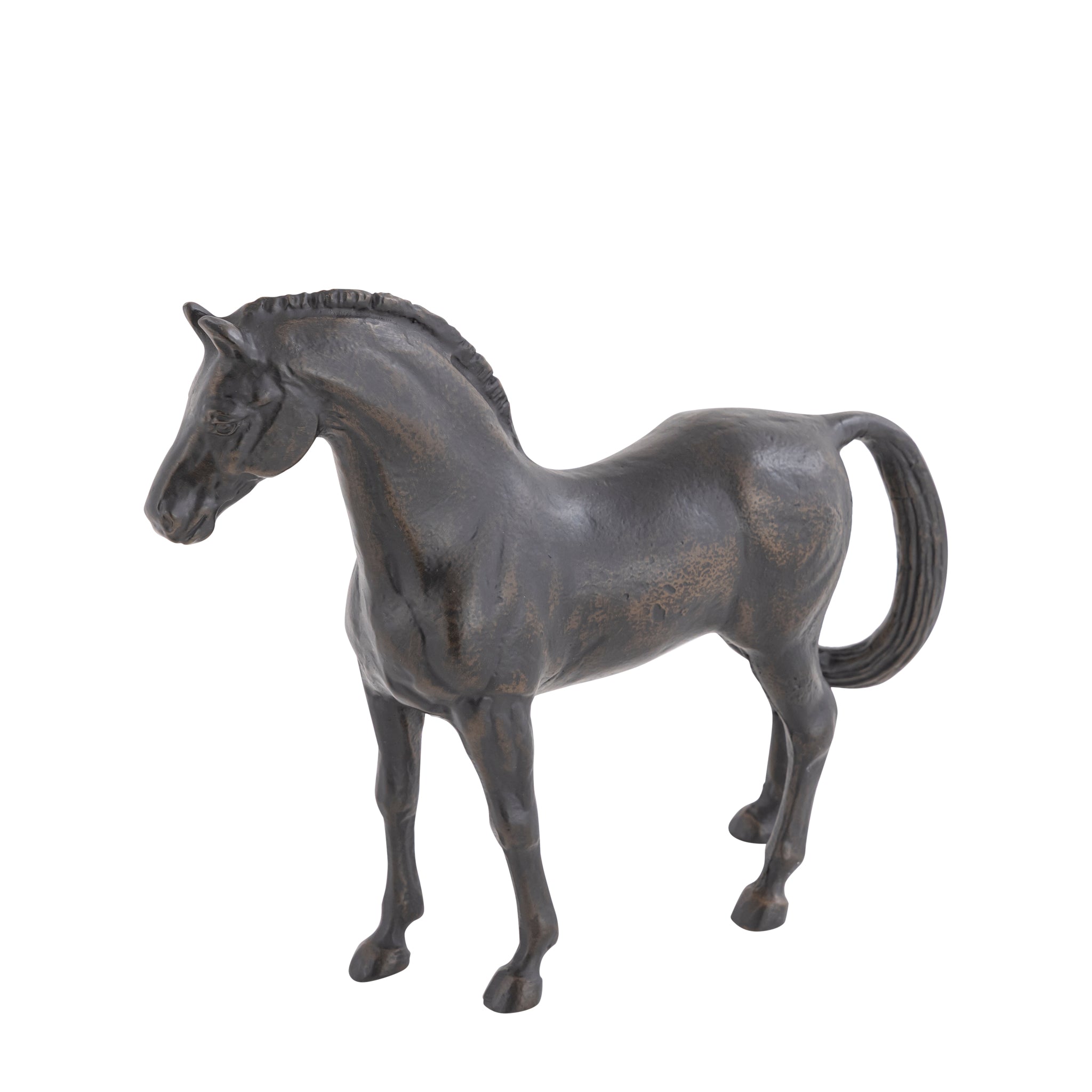 Trova Decorative Horse Figurine – Aluminium Animal Sculpture in Antique Bronze