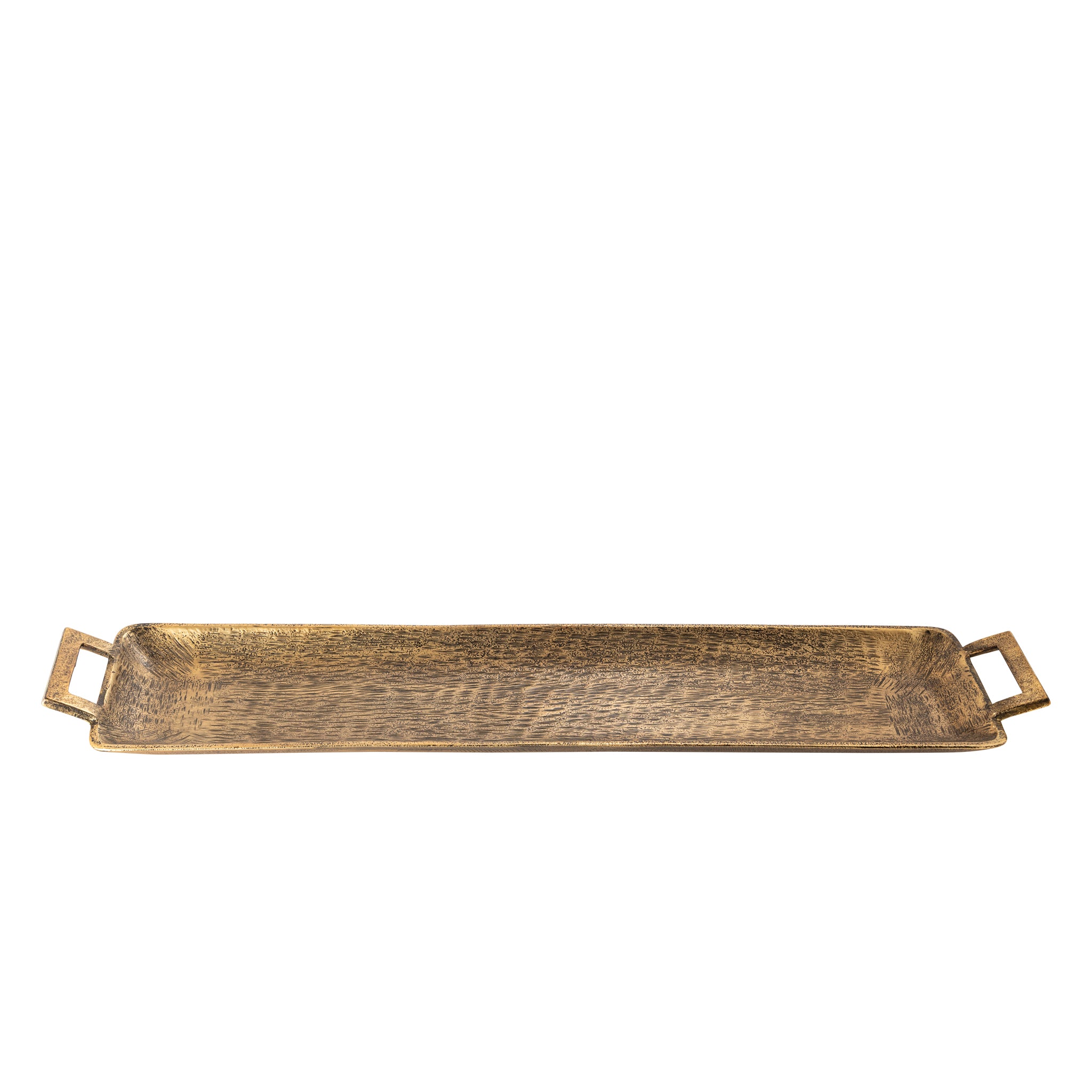 Bedford Decorative Rectangular Tray Large Antique Brass