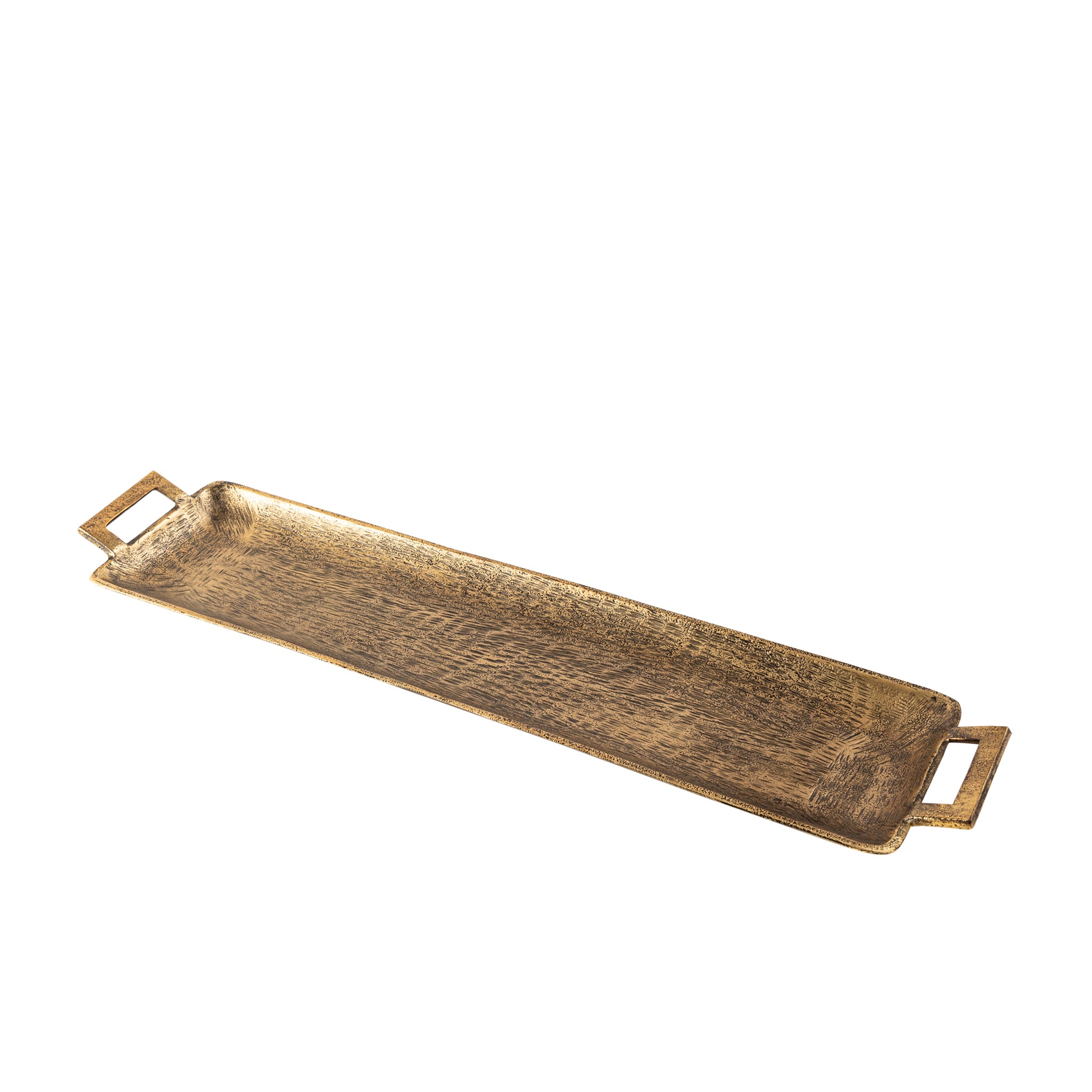 Bedford Decorative Rectangular Tray Large Antique Brass