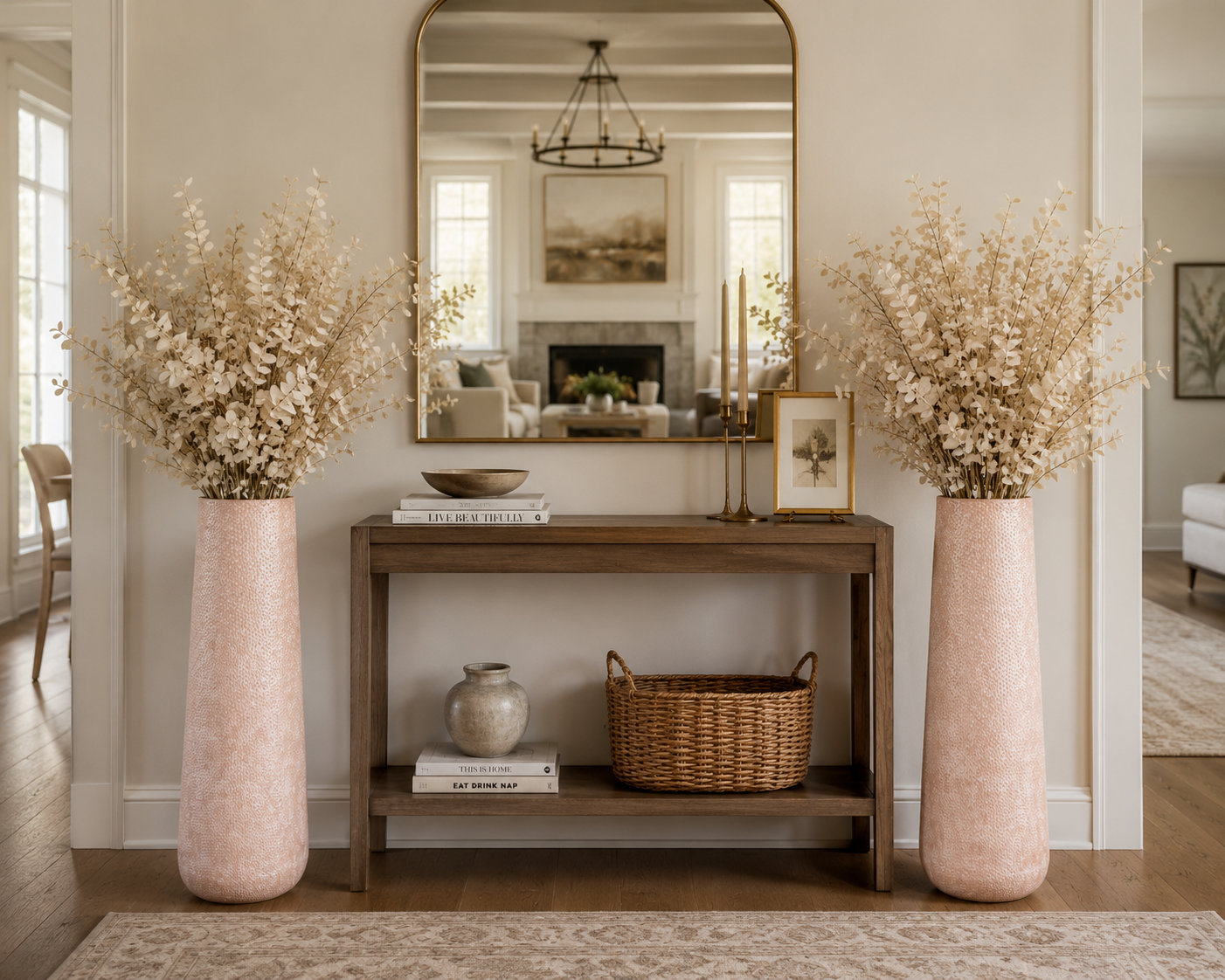 Aveline Textured Tall Metal Vase