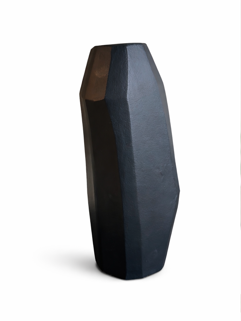 Barnsley Metal Vase Matte Black Finish