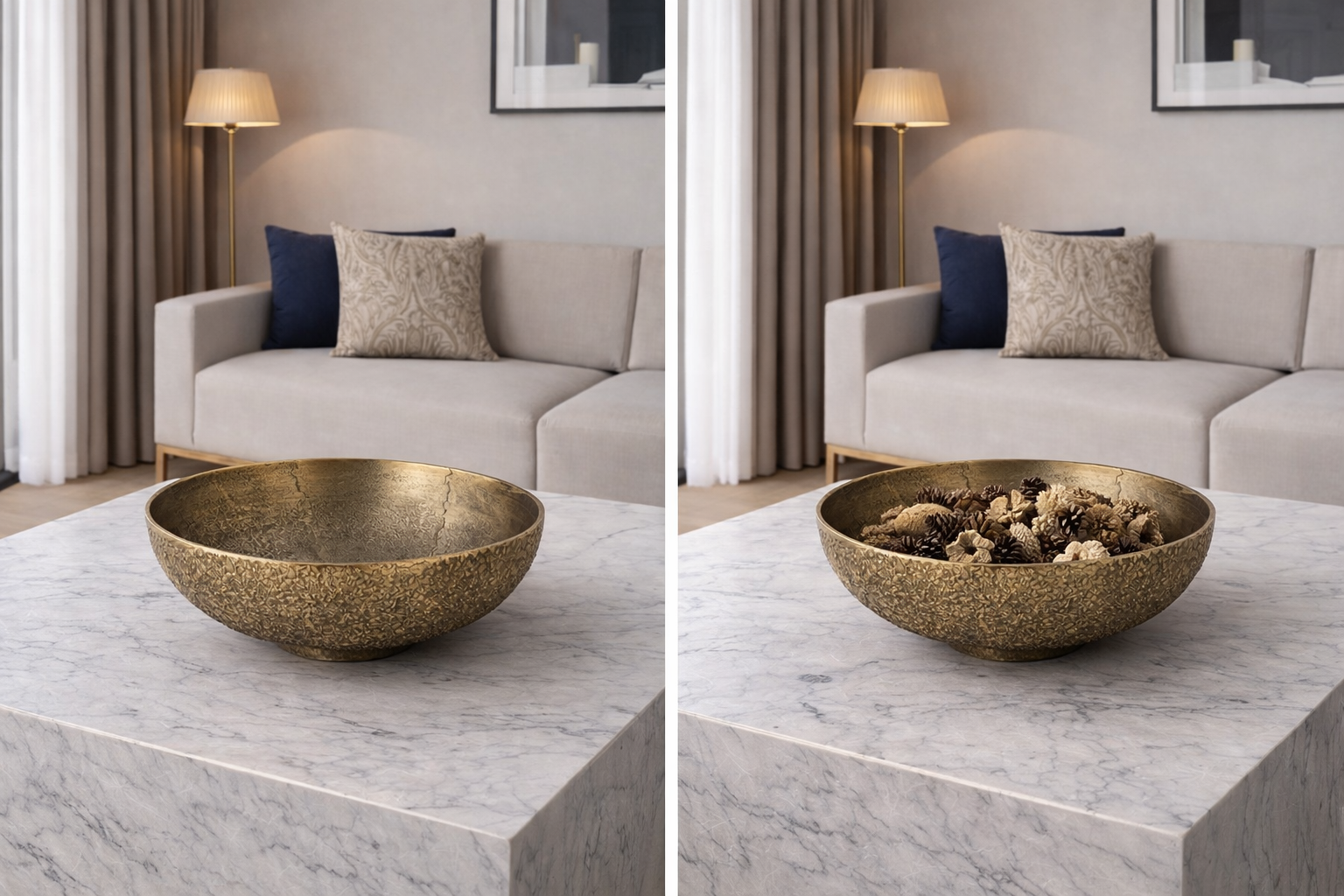 Hackney Decorative Bowl - Antique Brass Finish