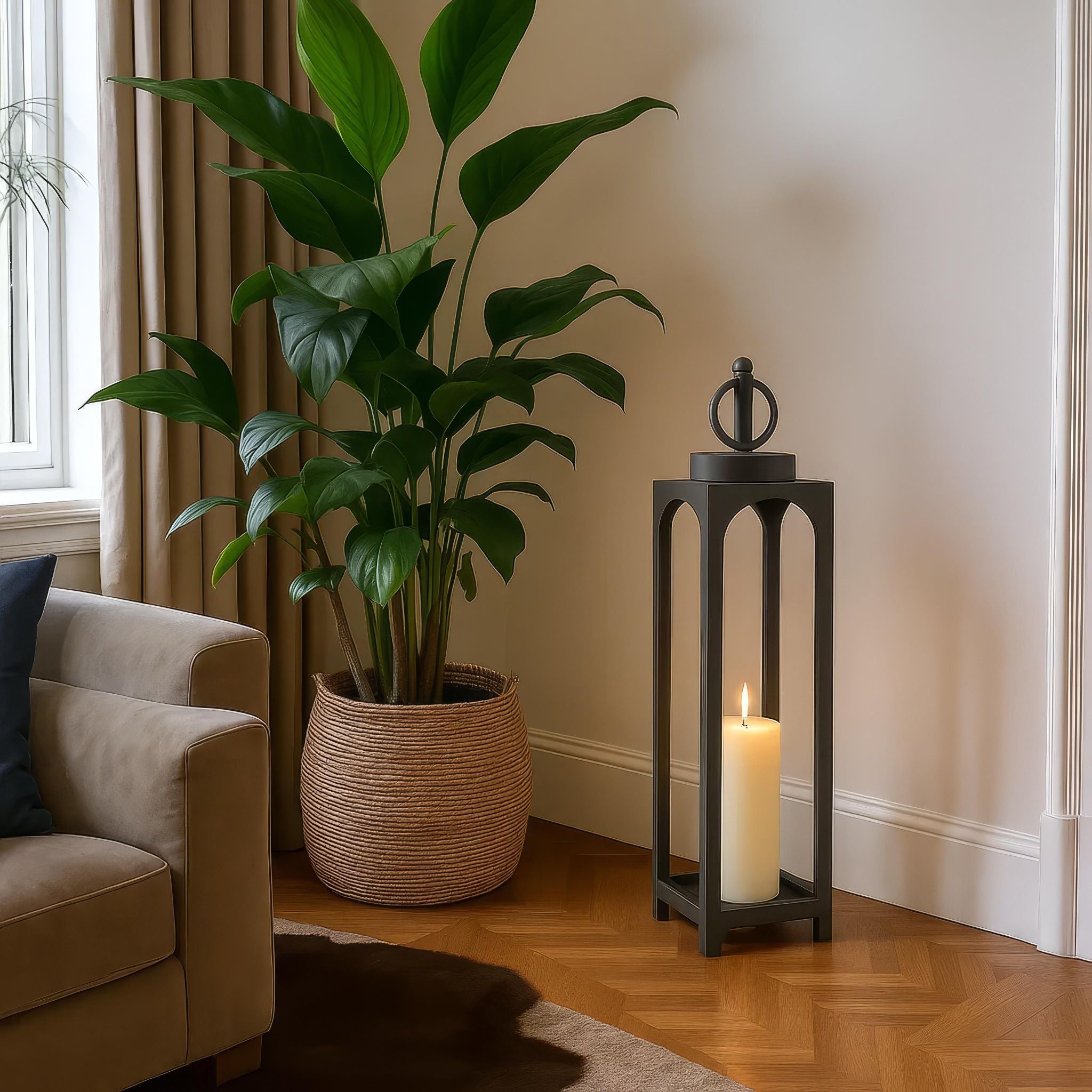 Merton Lantern Large Bronze Finish