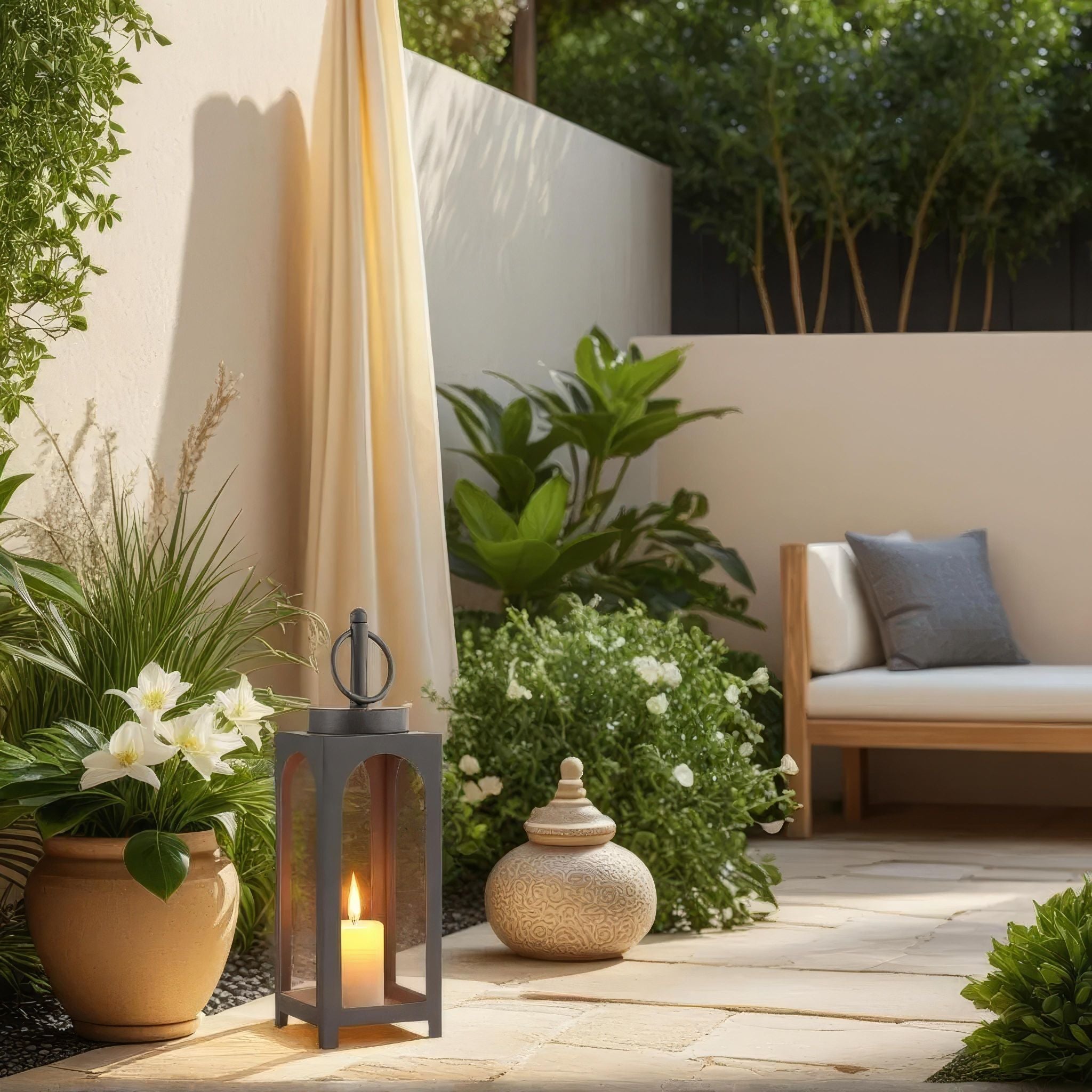 Merton Lantern Small Bronze Finish