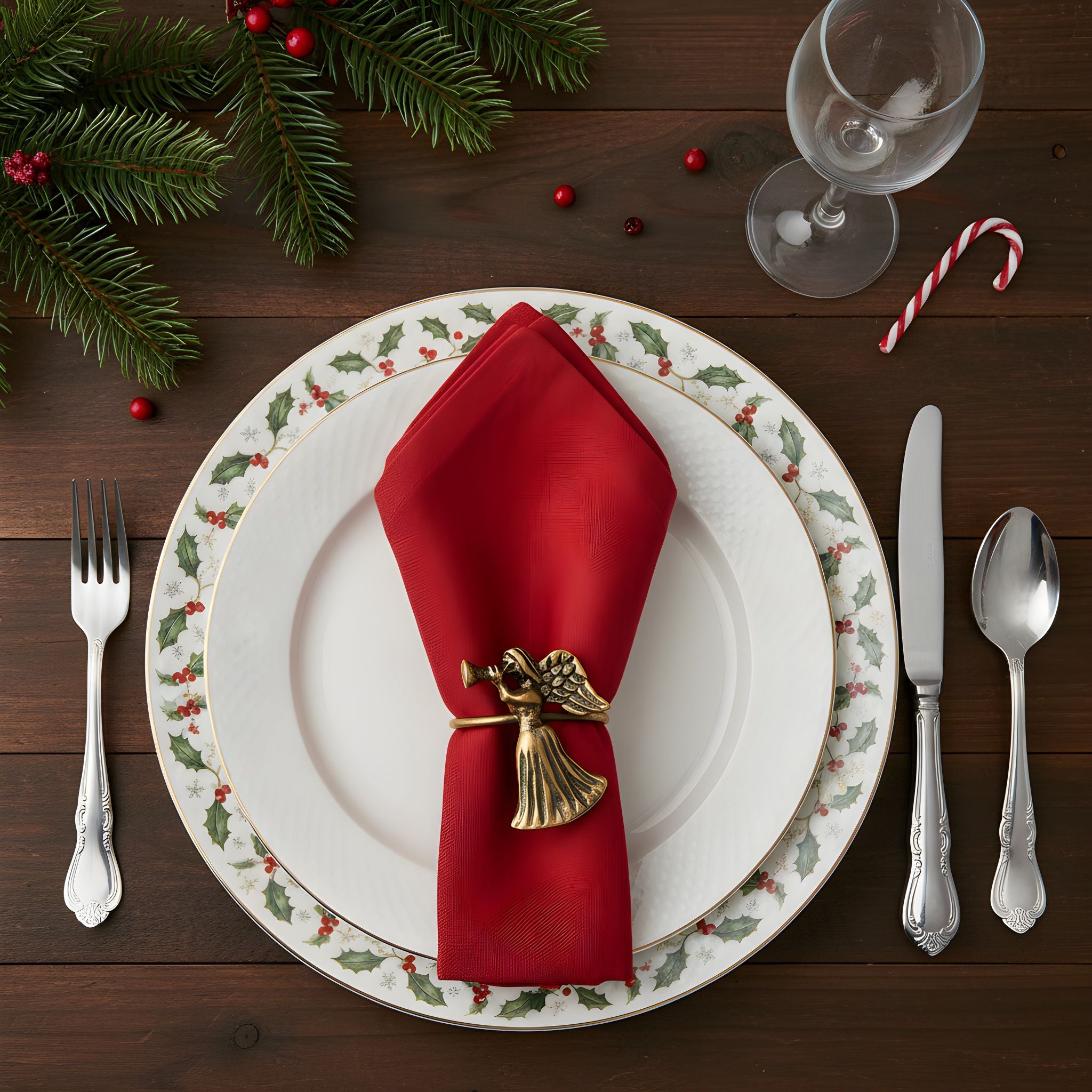 Antique Brass Fairy Napkin Rings – Elegant Metal Table Decoration (Set of 4)