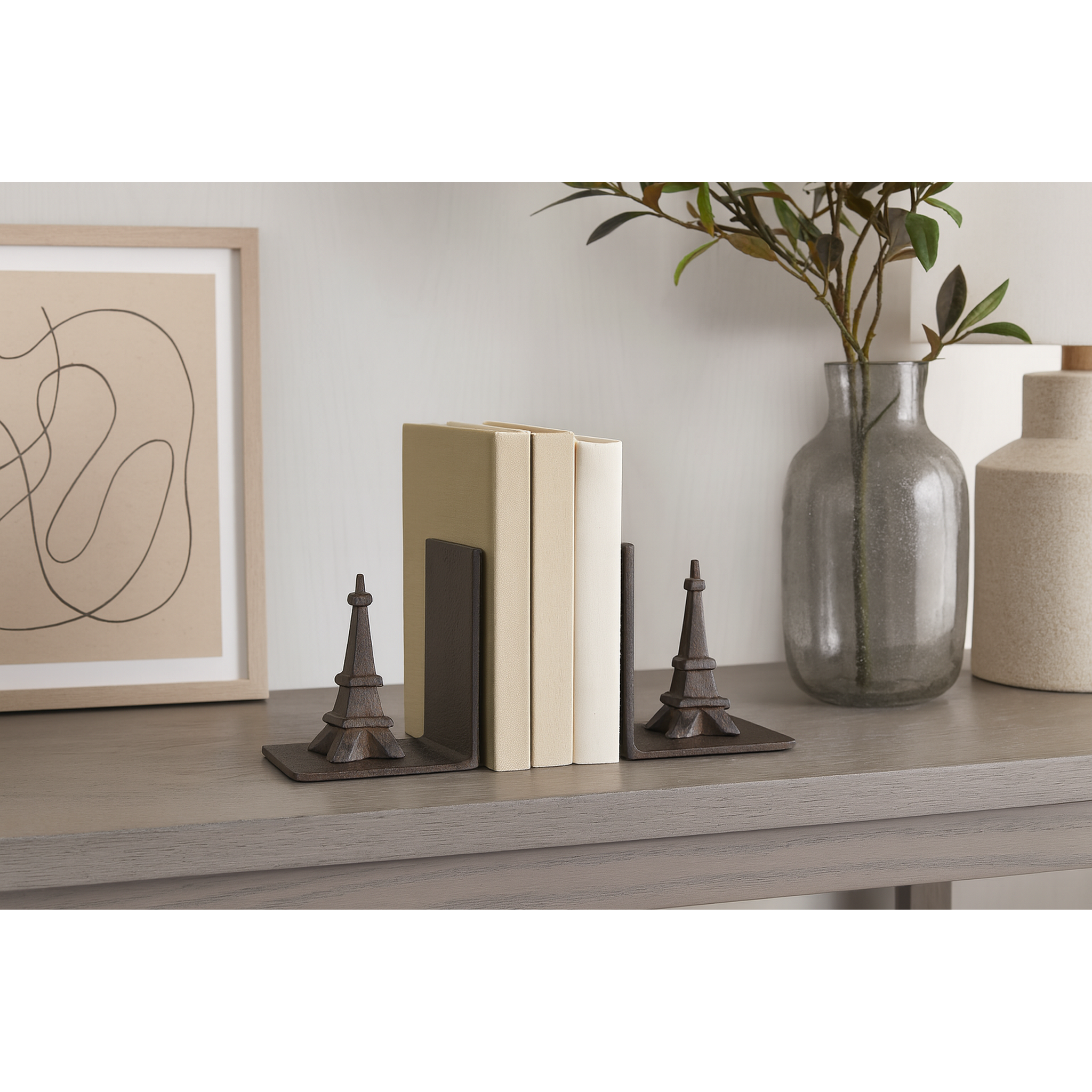 Eiffel Tower Bookends Set of 2 Antique Bronze