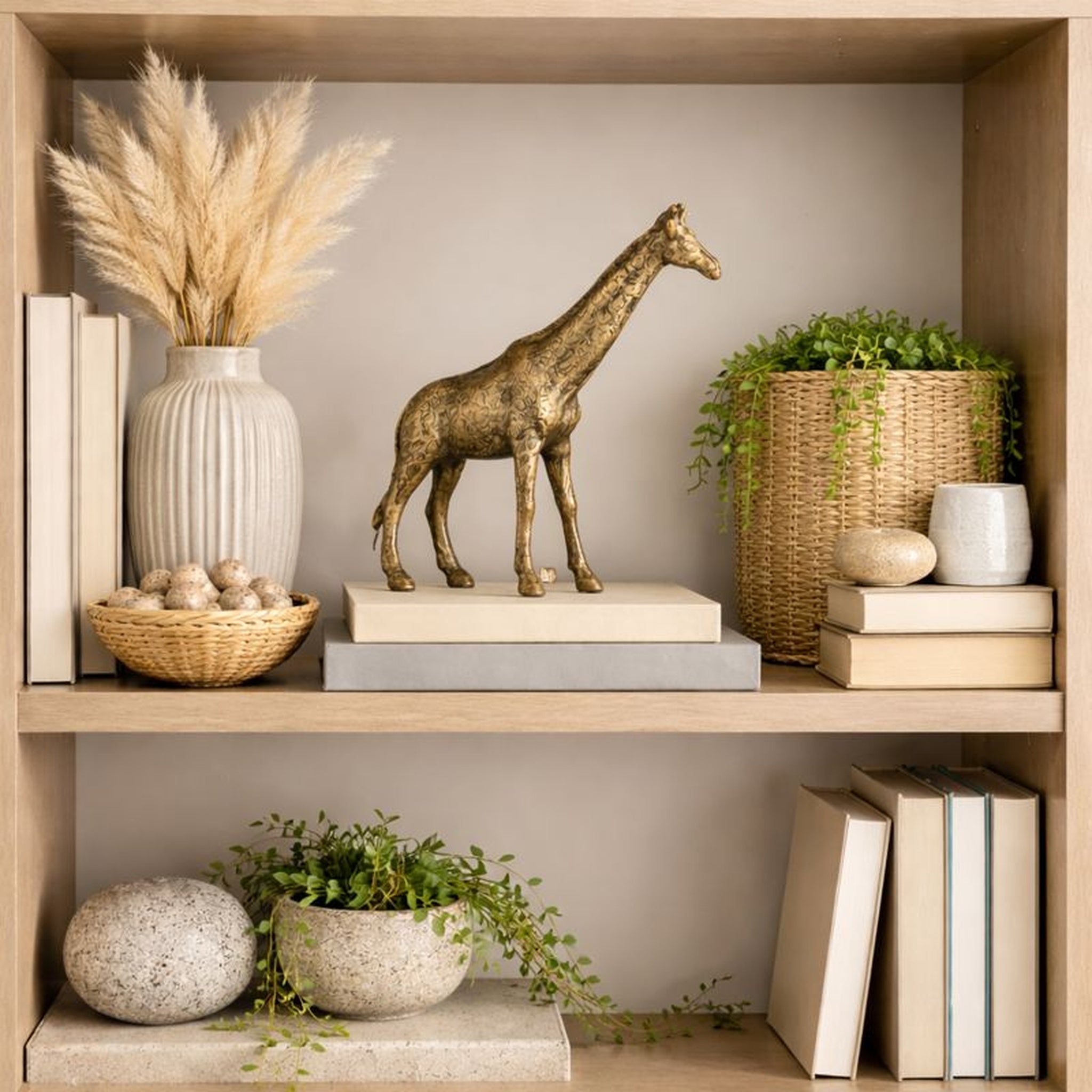 Jumbo Giraffe Object Antique Brass Finish