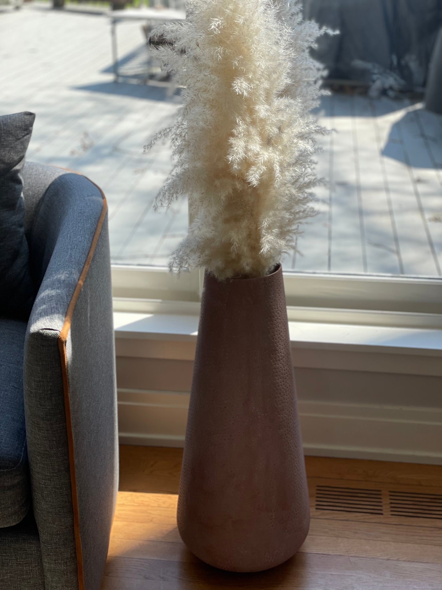 Clayra Modern Farmhouse Tall Metal Vase