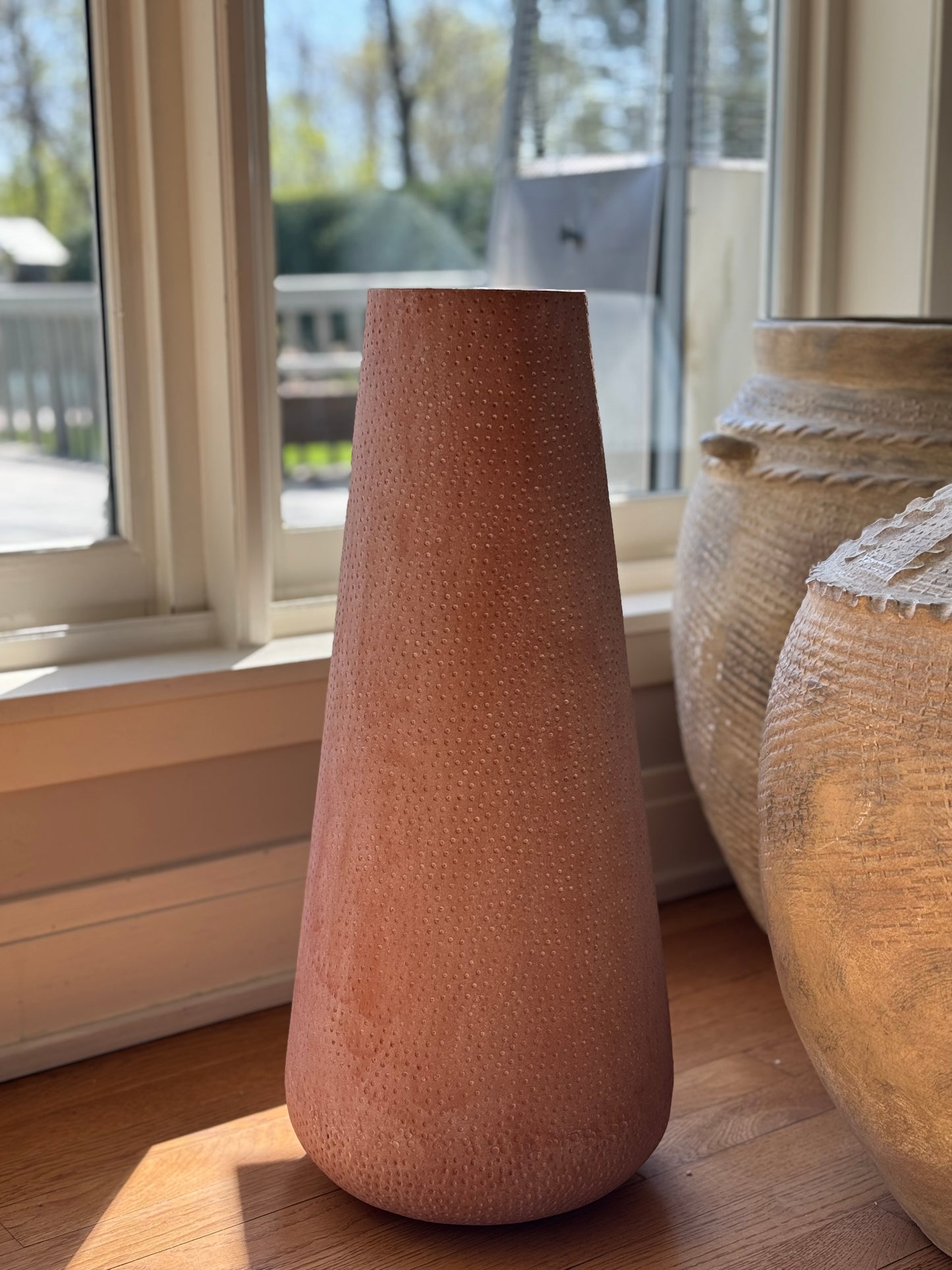 Clayra Modern Farmhouse Tall Metal Vase