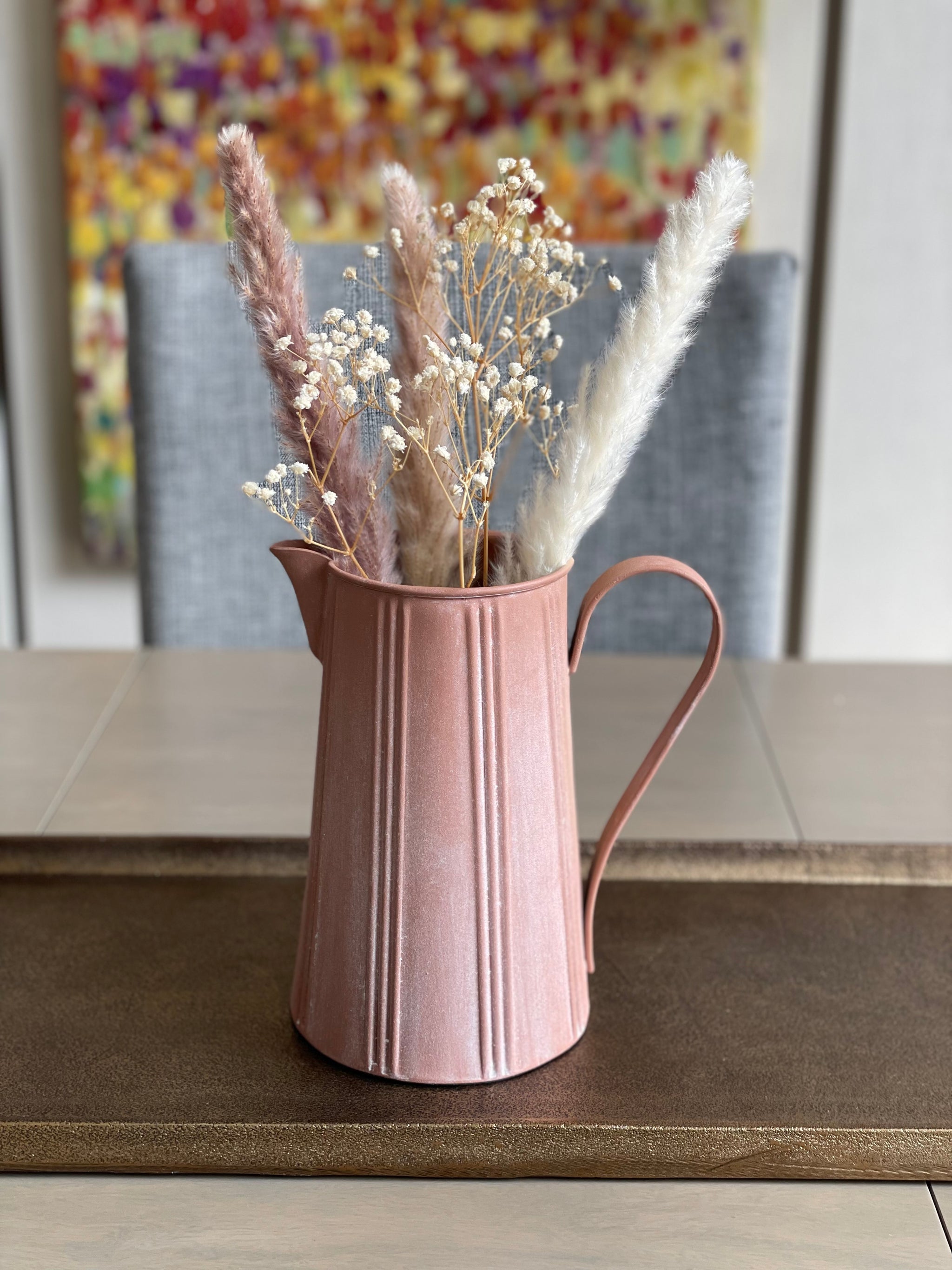 Meadow Aluminum Pitcher Vase Rustic Farmhouse Decor