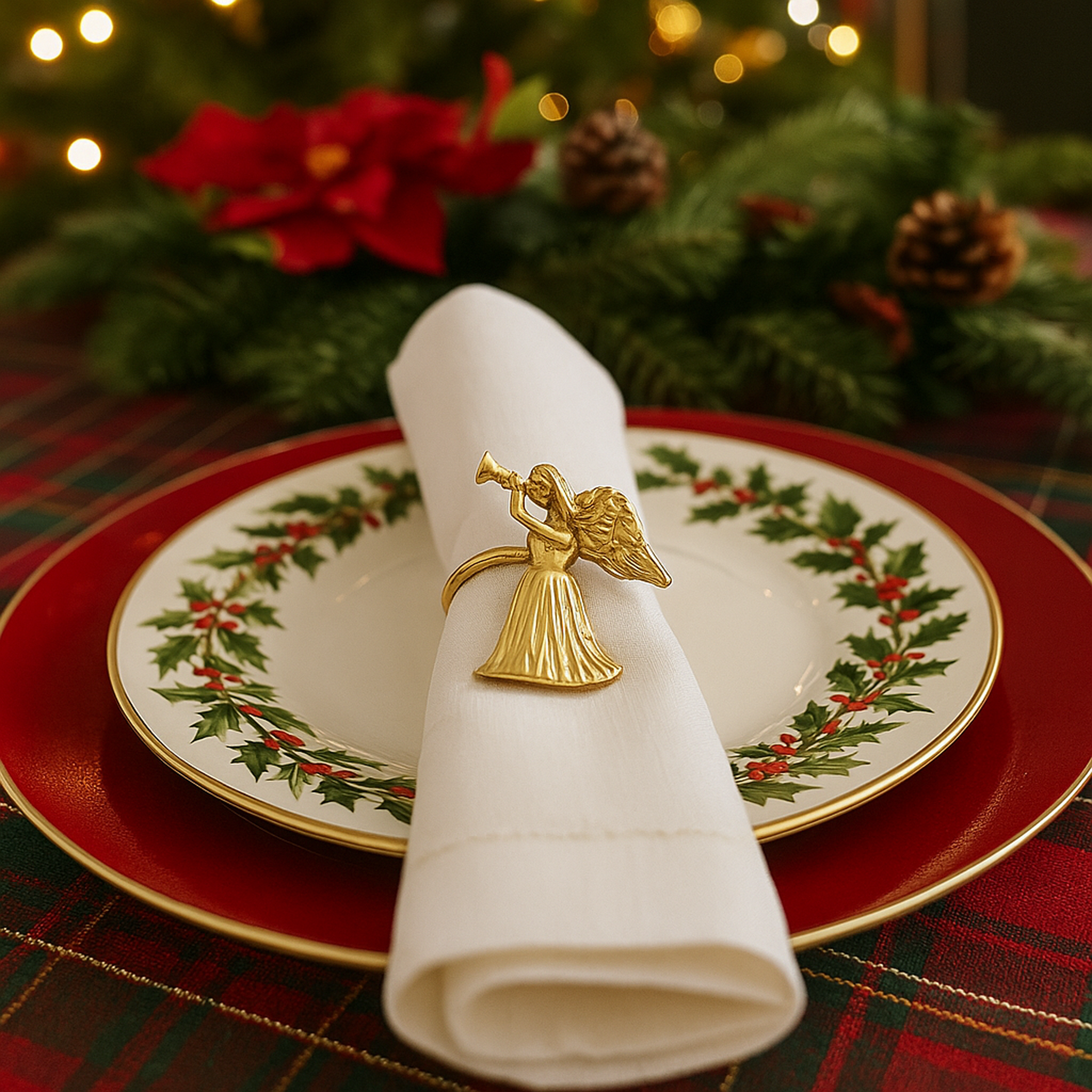 Gold Fairy Napkin Rings – Elegant Metal Table Decoration (Set of 4)