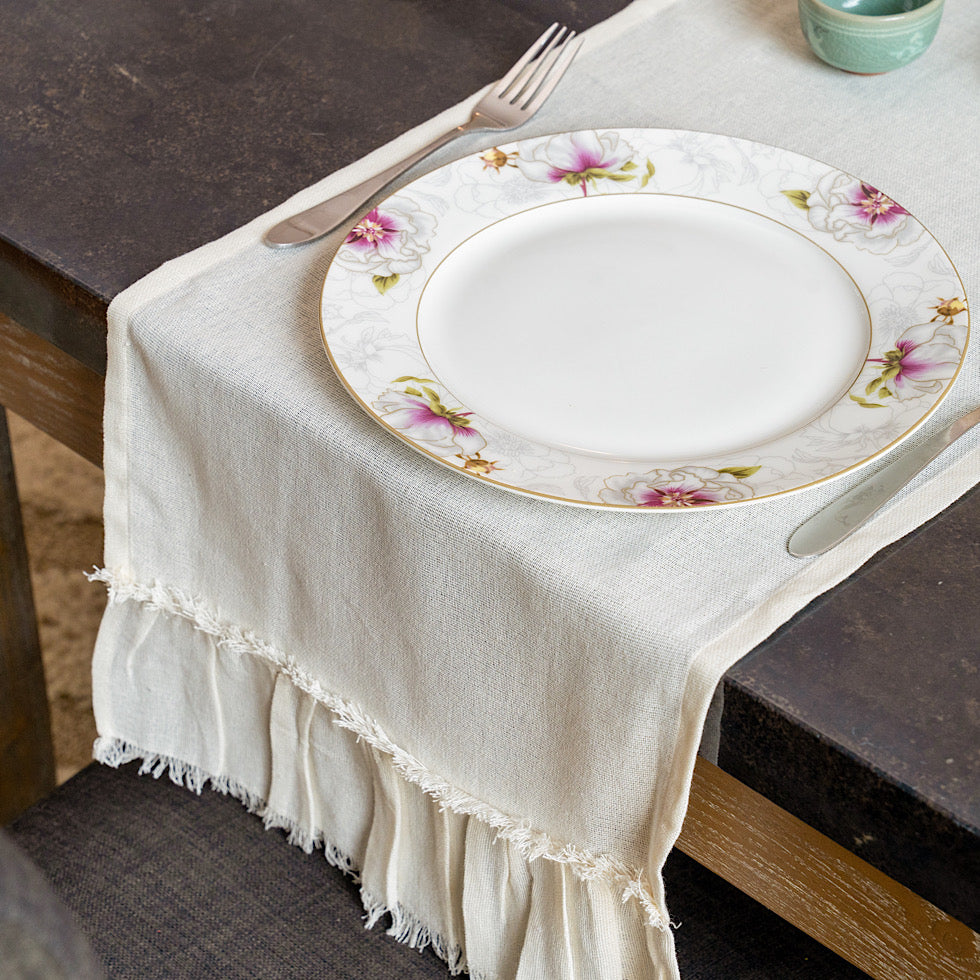 Hope Ruffled Table Runner